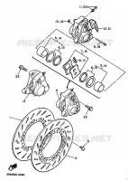 ETRIER DE FREIN AVANT pour Yamaha XJ600 de 1991