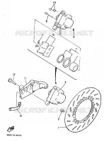 ETRIER DE FREIN ARRIERE pour Yamaha XJ600 de 1991