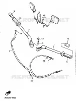 GUIDON ET CABLES pour Yamaha XJ600 de 1991