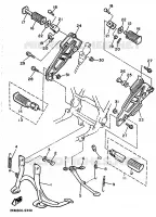 SUPPORT / REPOSE PIEDS pour Yamaha XJ600 de 1991