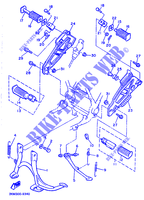SUPPORT / REPOSE PIEDS pour Yamaha XJ600 de 1991
