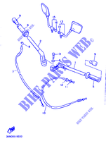 GUIDON ET CABLES pour Yamaha XJ600H (53KW) de 1991