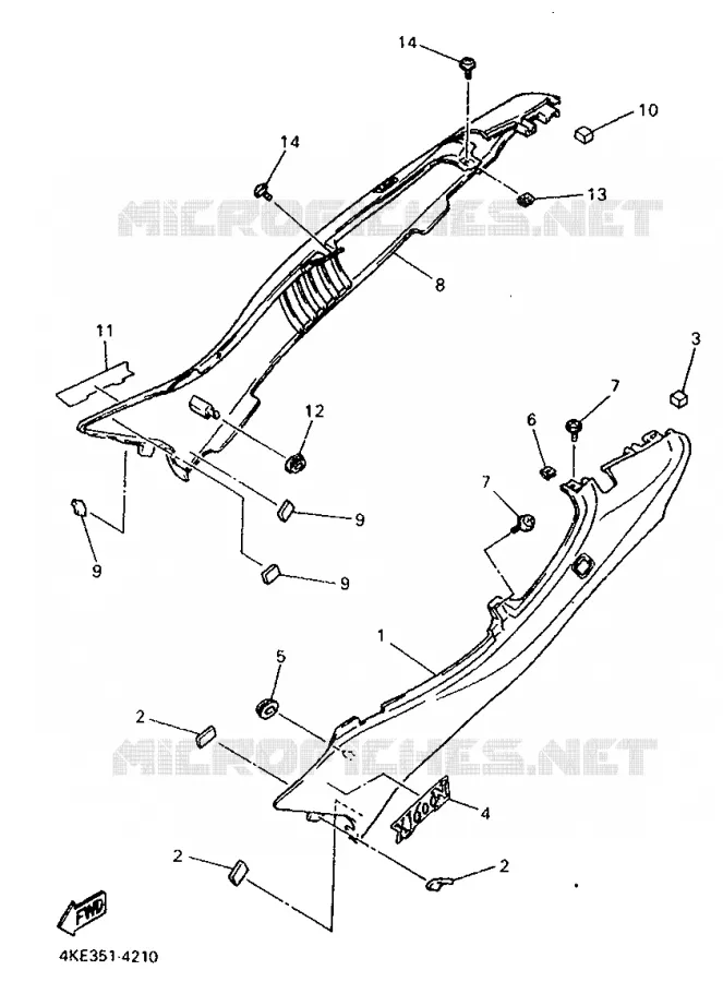COUVERCLE LATERAL Yamaha MOTO 600 1994 XJN  XJ600N