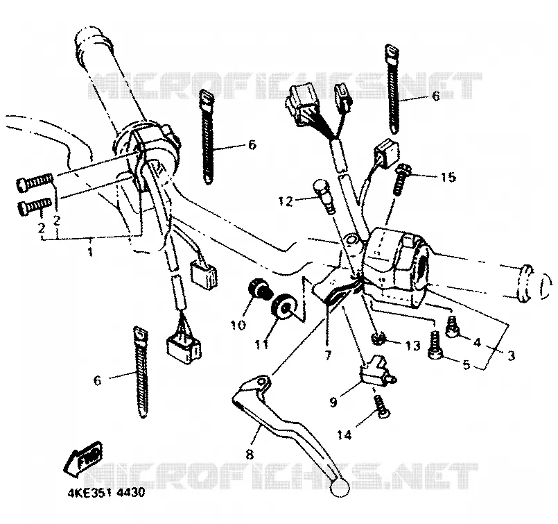 COMMODO / LEVIER Yamaha MOTO 600 1994 XJN  XJ600N