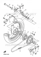 ROUE ARRIERE pour Yamaha XJ600N de 1998