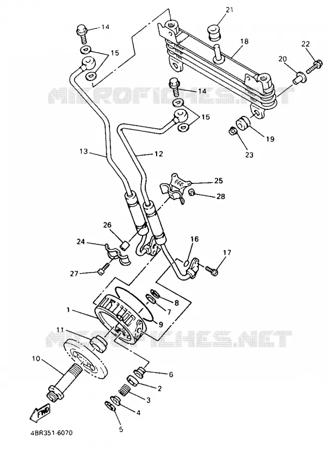 RADIATEUR D'HUILE / ECHANGEUR Yamaha MOTO 600 1998 XJN  XJ600N