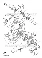 ROUE ARRIERE pour Yamaha XJ600N de 1998