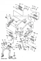 SUPPORT / REPOSE PIEDS pour Yamaha XJ600N de 1998