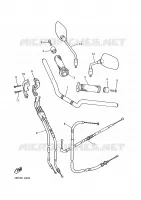 GUIDON ET CABLES pour Yamaha XJ600N de 2000