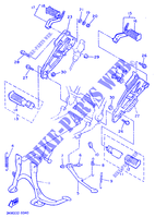 SUPPORT / REPOSE PIEDS pour Yamaha XJ600N (37KW) de 1989