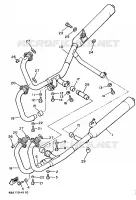 ECHAPPEMENT pour Yamaha XJ600N (37KW) de 1990