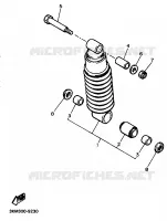AMORTISSEUR ARRIERE pour Yamaha XJ600N (37KW) de 1990