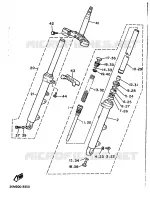 FOURCHE pour Yamaha XJ600N (37KW) de 1990