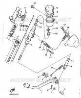 MAITRE CYLINDRE DE FREIN ARRIERE pour Yamaha XJ600N (37KW) de 1990