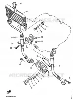 RADIATEUR D'HUILE / ECHANGEUR pour Yamaha XJ600N (53KW) de 1991