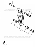 AMORTISSEUR ARRIERE pour Yamaha XJ600N (53KW) de 1991