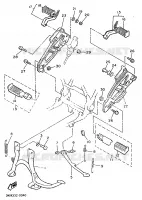 SUPPORT / REPOSE PIEDS pour Yamaha XJ600N (53KW) de 1991