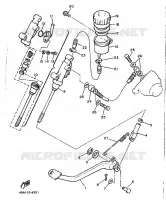 MAITRE CYLINDRE DE FREIN ARRIERE pour Yamaha XJ600N (53KW) de 1991
