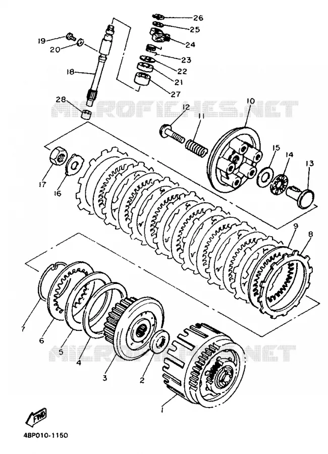 EMBRAYAGE DE DEMARREUR Yamaha MOTO 600 1992 XJS DIVERSION  XJ600S