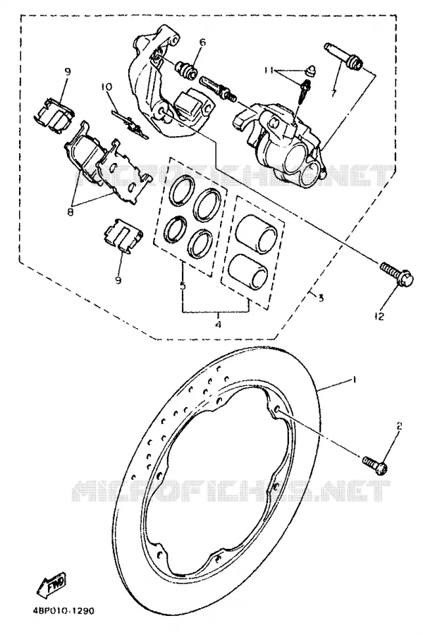 ETRIER DE FREIN AVANT Yamaha MOTO 600 1992 XJS DIVERSION  XJ600S