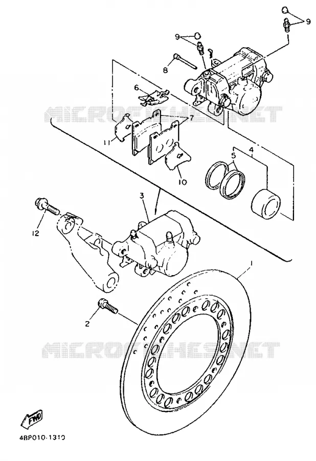 ETRIER DE FREIN ARRIERE Yamaha MOTO 600 1992 XJS DIVERSION  XJ600S