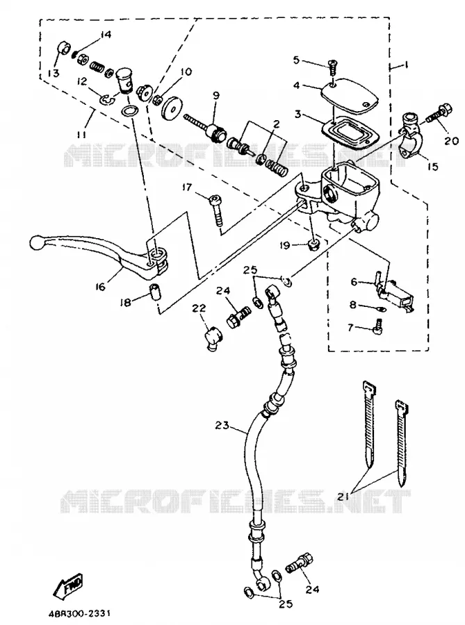 MAITRE CYLINDRE AVANT Yamaha MOTO 600 1992 XJS DIVERSION  XJ600S