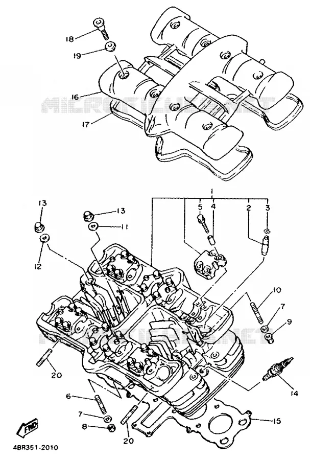 CULASSE Yamaha MOTO 600 1992 XJS DIVERSION  XJ600S