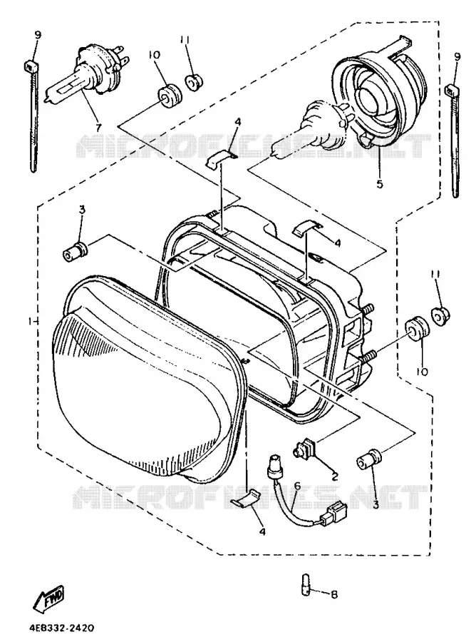 PHARE  Yamaha MOTO 600 1992 XJS DIVERSION  XJ600S