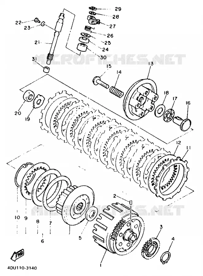 EMBRAYAGE DE DEMARREUR Yamaha MOTO 600 1993 XJS DIVERSION  XJ600S