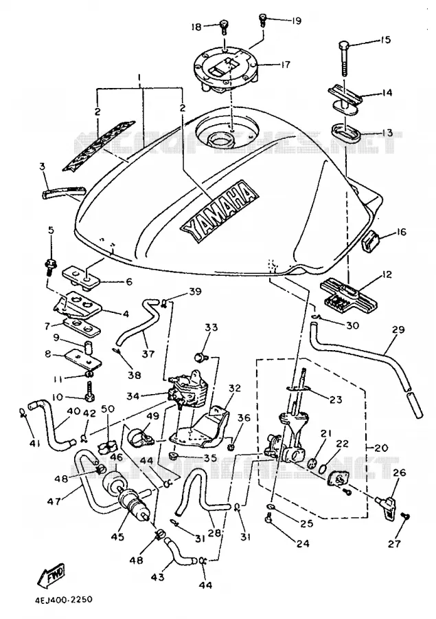 RESERVOIR A ESSENCE Yamaha MOTO 600 1993 XJS DIVERSION  XJ600S