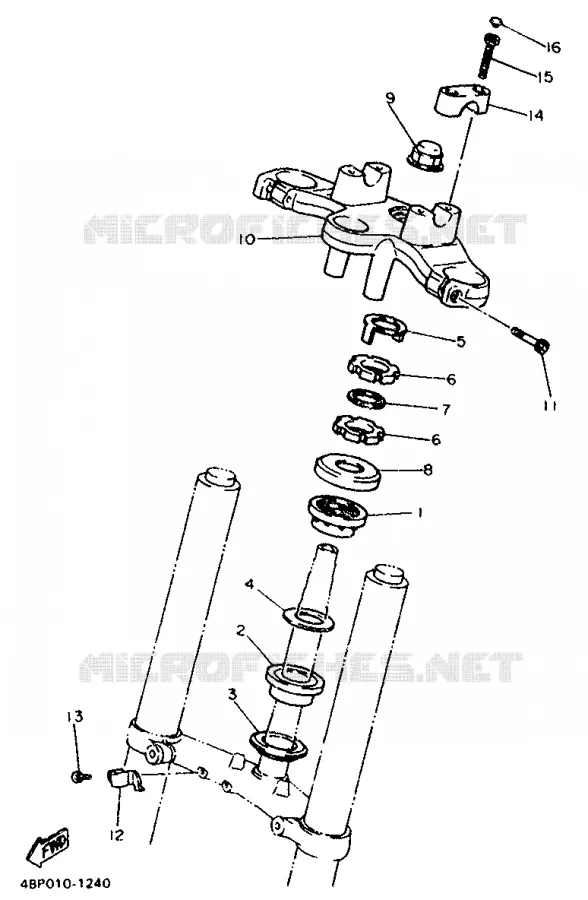 DIRECTION Yamaha MOTO 600 1993 XJS DIVERSION  XJ600S
