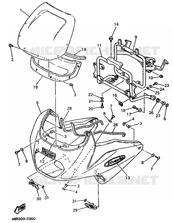 CARENAGES 2 Yamaha MOTO 600 1993 XJS DIVERSION  XJ600S