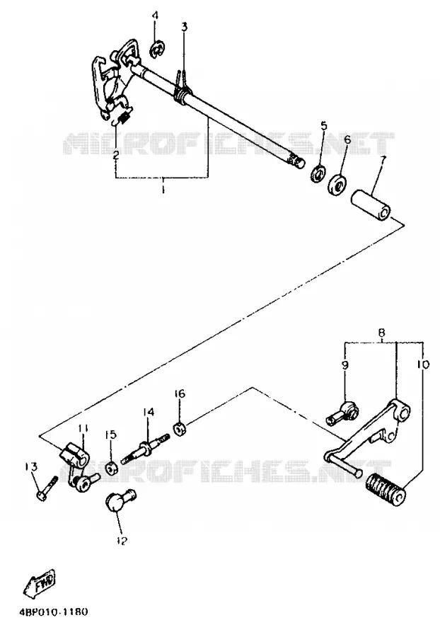 PEDALE DE SELECTEUR Yamaha MOTO 600 1994 XJS DIVERSION  XJ600S