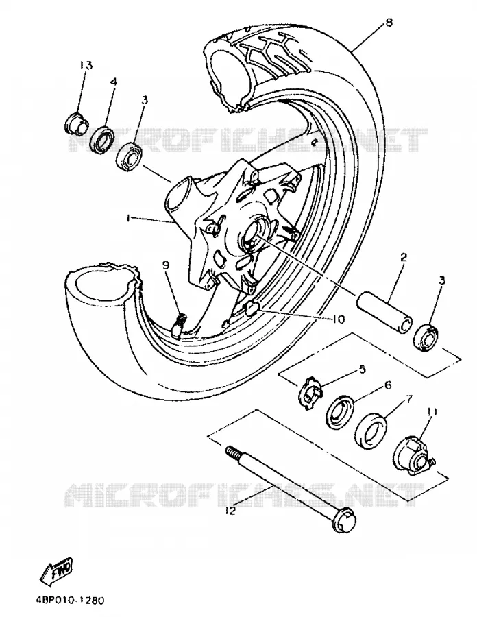 ROUE AVANT Yamaha MOTO 600 1994 XJS DIVERSION  XJ600S