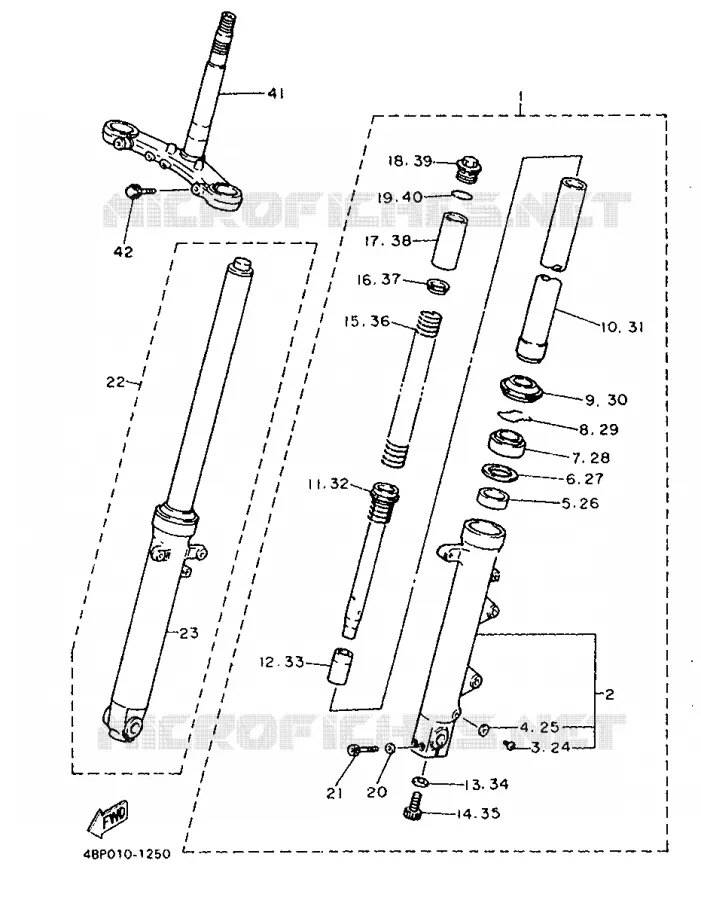 FOURCHE Yamaha MOTO 600 1994 XJS DIVERSION  XJ600S