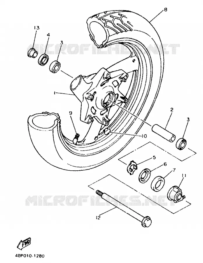 ROUE AVANT Yamaha MOTO 600 1994 XJS DIVERSION  XJ600S