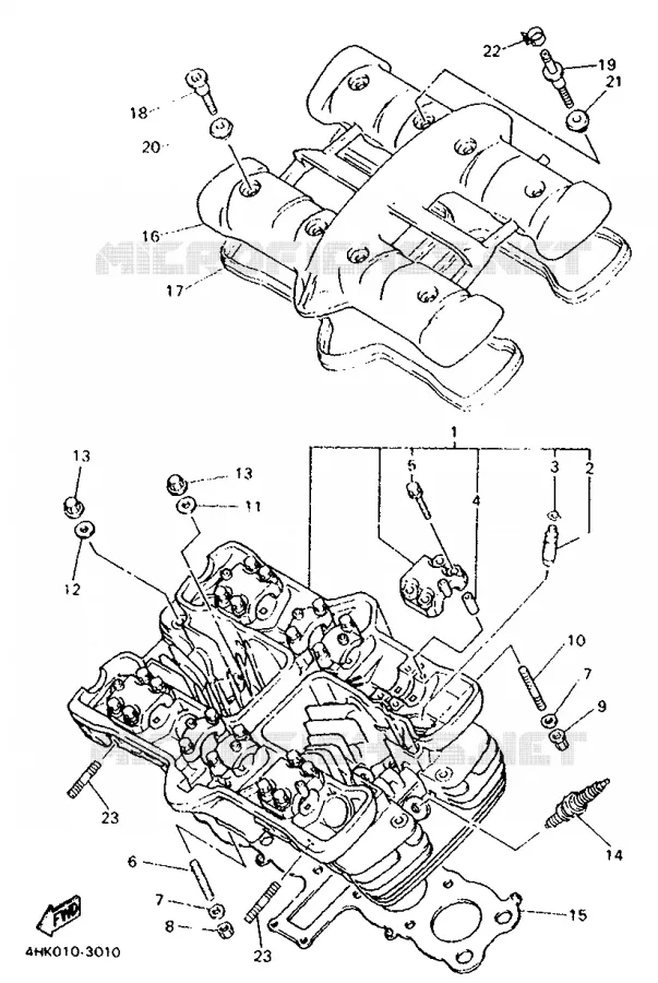 CULASSE Yamaha MOTO 600 1995 XJS DIVERSION  XJ600S
