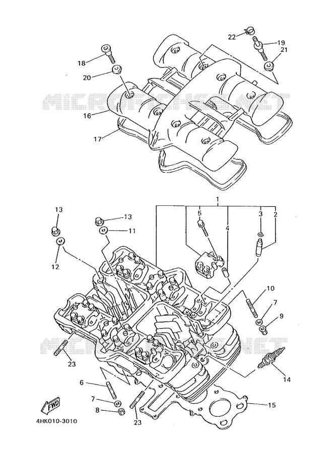CULASSE Yamaha MOTO 600 1995 XJS DIVERSION  XJ600S