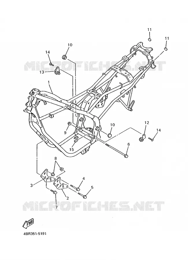 CADRE Yamaha MOTO 600 1995 XJS DIVERSION  XJ600S