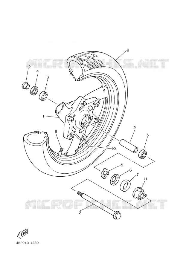 ROUE AVANT Yamaha MOTO 600 1995 XJS DIVERSION  XJ600S
