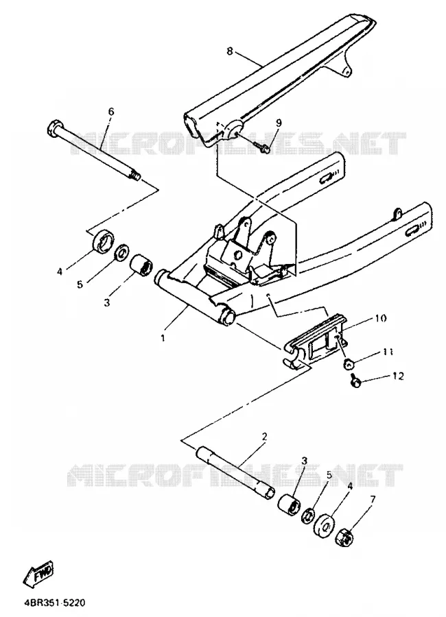 BRAS ARRIERE Yamaha MOTO 600 1995 XJS DIVERSION  XJ600S