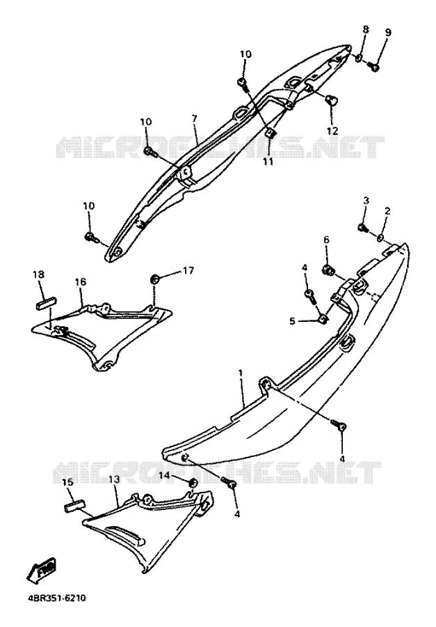 COUVERCLE LATERAL Yamaha MOTO 600 1996 XJS DIVERSION  XJ600S