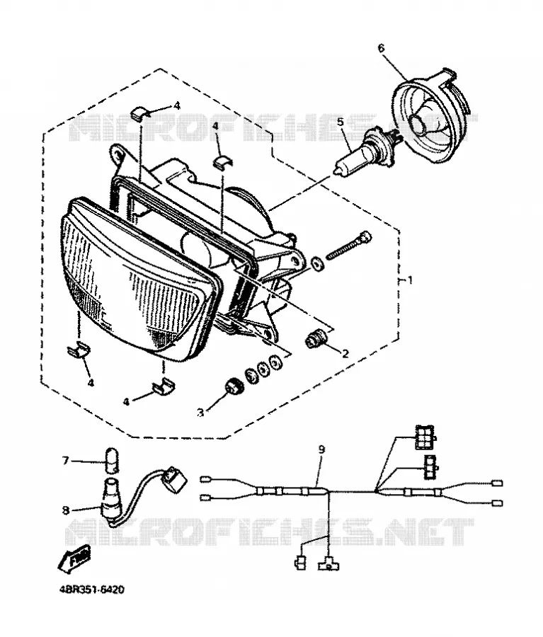 PHARE  Yamaha MOTO 600 1996 XJS DIVERSION  XJ600S