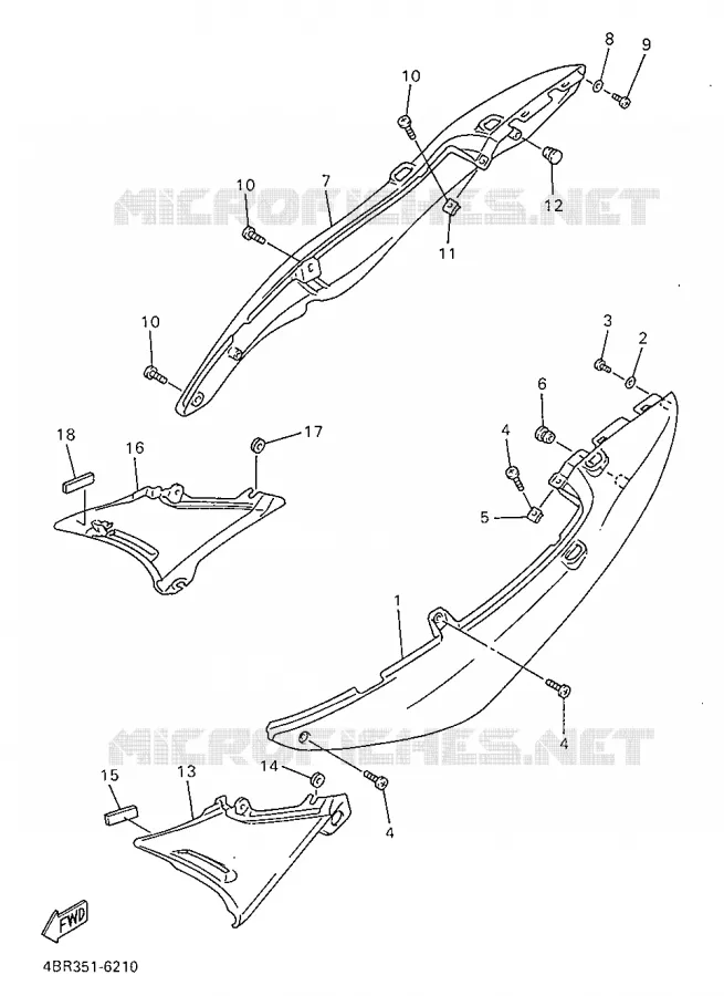 COUVERCLE LATERAL Yamaha MOTO 600 1996 XJS DIVERSION  XJ600S