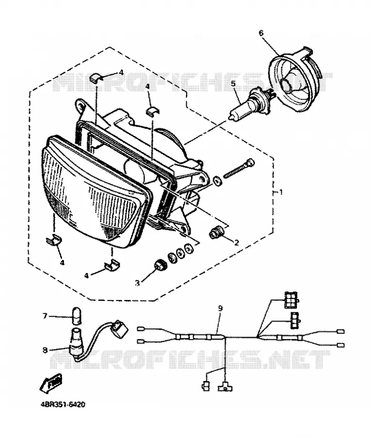 PHARE  Yamaha MOTO 600 1996 XJS DIVERSION  XJ600S