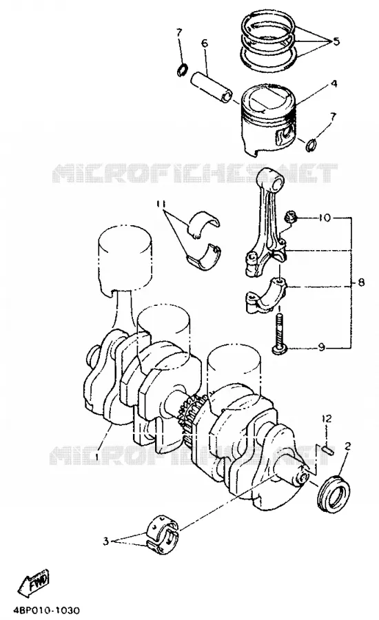 VILEBREQUIN / PISTON Yamaha MOTO 600 1996 XJS DIVERSION  XJ600S