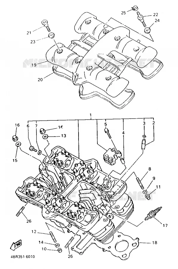 CULASSE Yamaha MOTO 600 1996 XJS DIVERSION  XJ600S