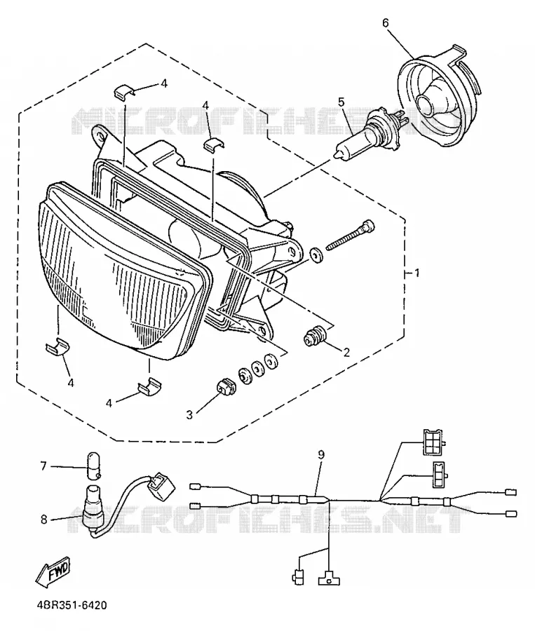 PHARE  Yamaha MOTO 600 1998 XJS DIVERSION  XJ600S