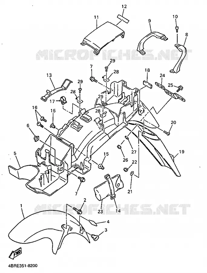 GARDE BOUE Yamaha MOTO 600 1998 XJS DIVERSION  XJ600S