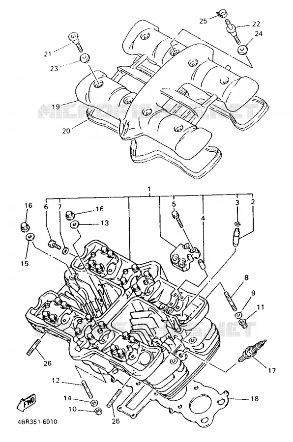 CULASSE Yamaha MOTO 600 1998 XJS DIVERSION  XJ600S